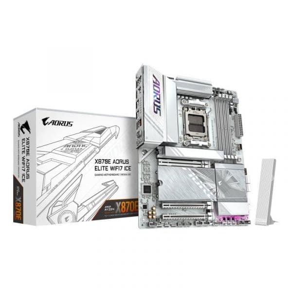 Motherboard Gigabyte X870E AORUS ELITE WIFI7 ICE ATX X870E AM5 DDR5 PCIe 5.0 WiFi 7
