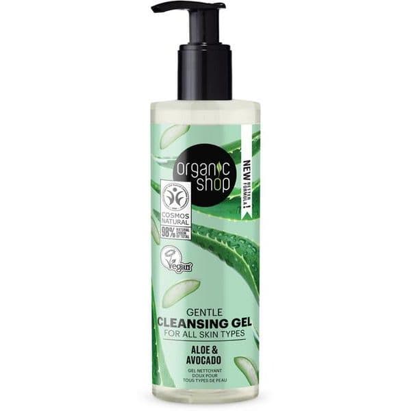 Organic Shop Gel de Limpeza Corporal Aloe e Abacate Todo Tipo de Peles 200ml