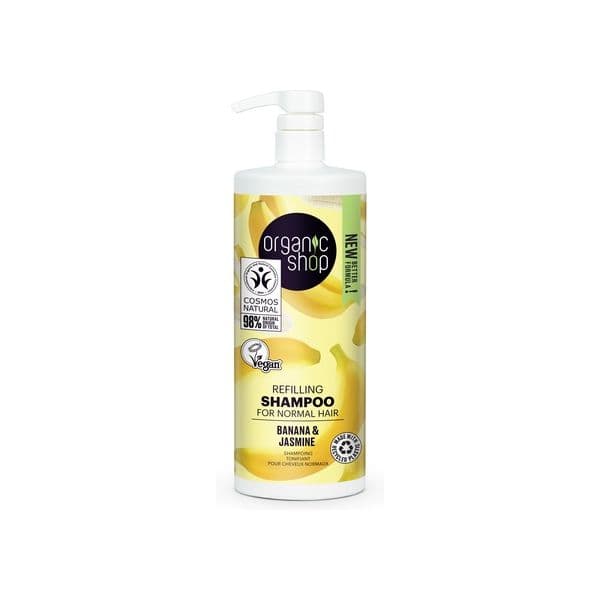 Organic Shop Banana & Jasmim Refillin  Shampoo Cabelos Normais 1000ml