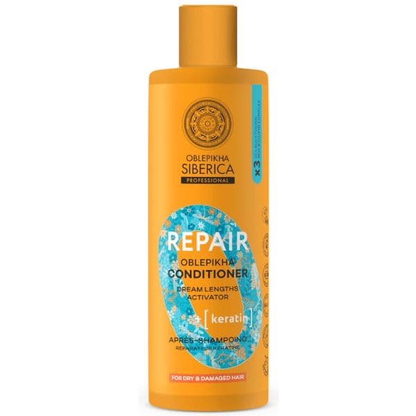 Natura Siberica Oblepikha Siberica Queratina Condicionador Cabelo Seco a Danificado 400ml