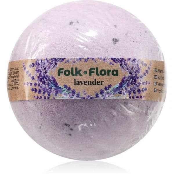 Folk & Flora Lavender Bomba de Banho Efeito Calmante 130 g