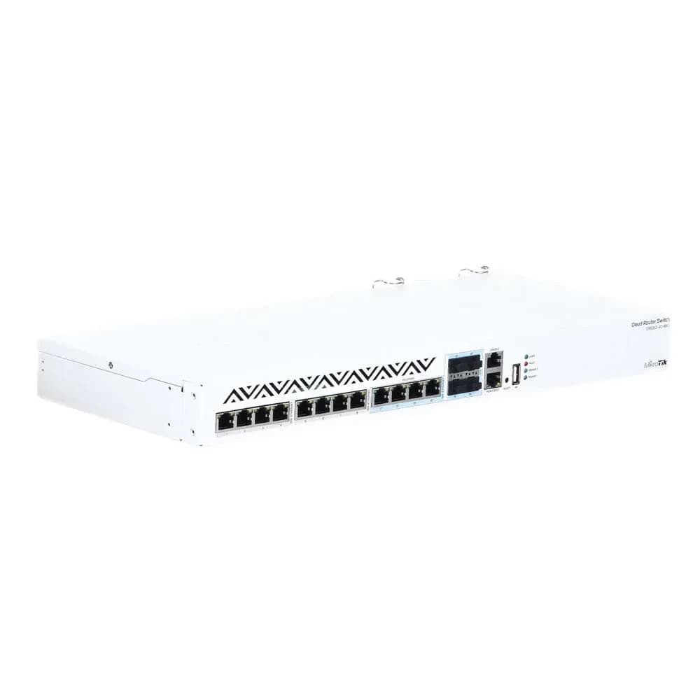 MikroTik CRS312-4C+8XG-RM Switch 8 Portas Gigabit + 1 Fast Ethernet + 4 SFP