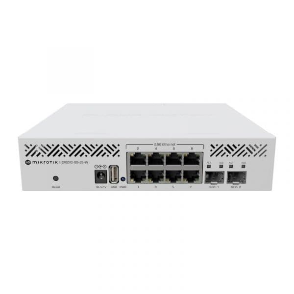Switch MikroTik CRS310-8G+2S+IN 8 portas 2.5G + 2 portas SFP+