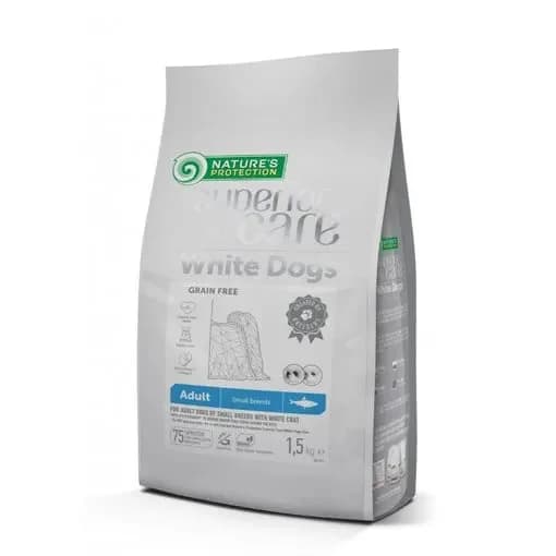 Nature´s Protection White Dog Adult Small Grain Free Arenque 1.5kg