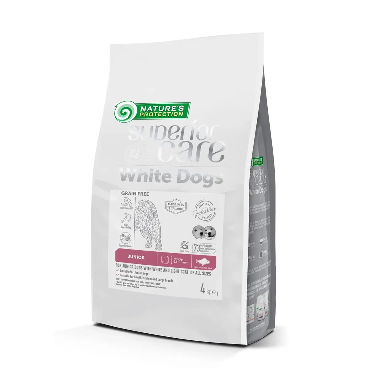 Nature´s Protection Cão Júnior Peixe Branco 4kg