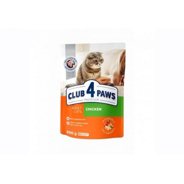 Club 4 Paws Ração Seca Premium Frango Gato 900g