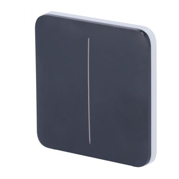 Ajax Interruptor Duplo Tactil - AJ-SOLOBUTTON-2G-GRA