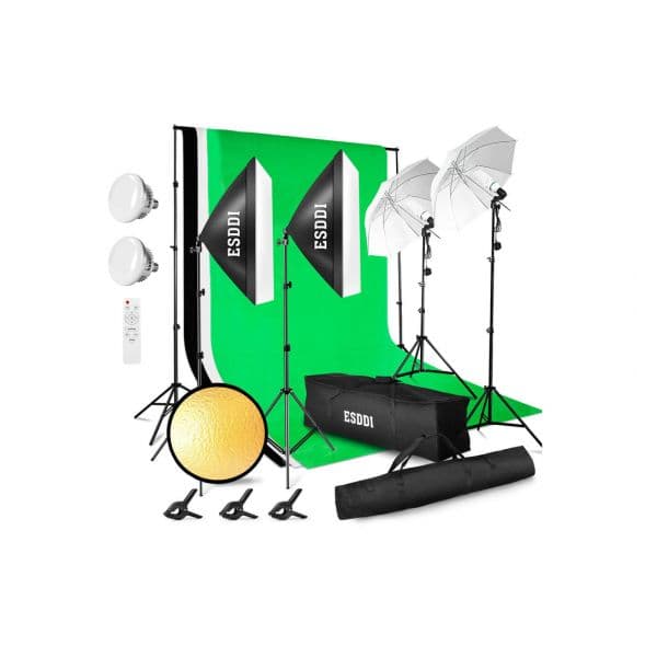 F-Stop Kit Estúdio Completo Softboxes Led Bi Color + Fundos e Luzes