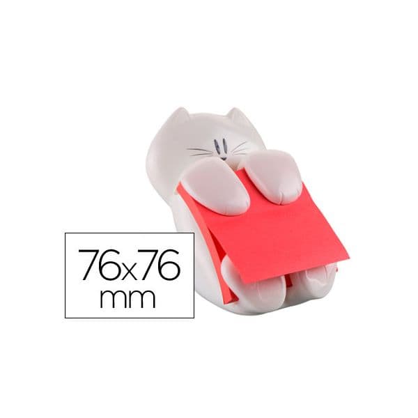 Post-it Dispensador Z-notes Forma de Gato 76 x 76 mm Branco 90 Fls Un. - 339681