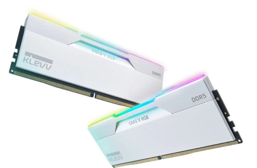 Memória Ram Klevv Cras V RGB 32GB 2x16GB DDR5 6000MHZ CL30 - White - Império Multimédia