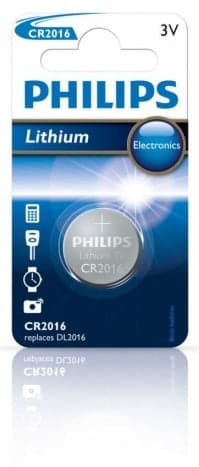 PILA PHILIPS LITHIUM CR2016 3V 5UNIDADES 1 BLISTER