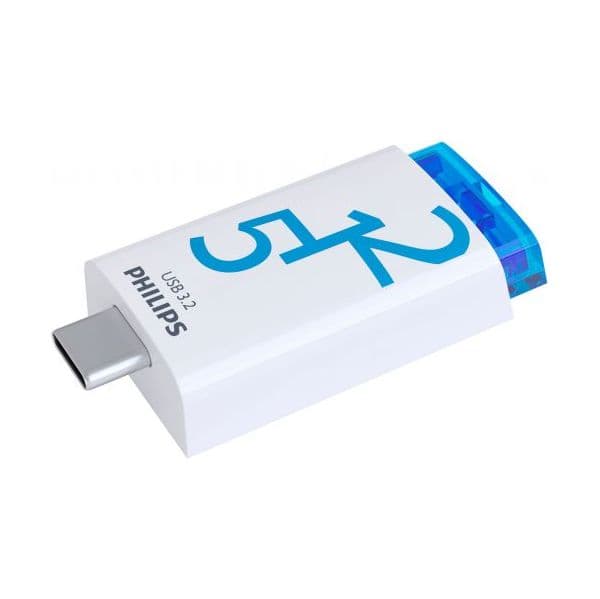 Philips 512GB Click Series USB 3.2 USB-C Ocean Blue