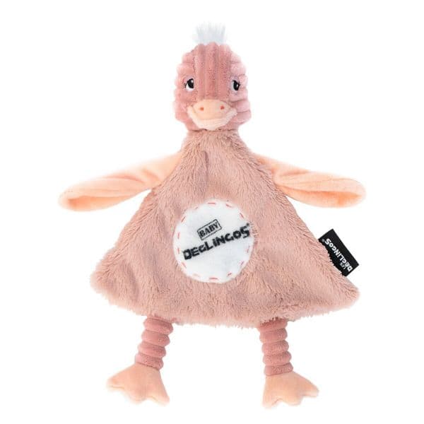 Les Deglingos Boneco-doudou Baby Pomelos a Avestruz 28 cm Rosa