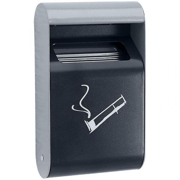 Probbax Cinzeiro de Parede Exterior 25x15x6cm Aço Preto