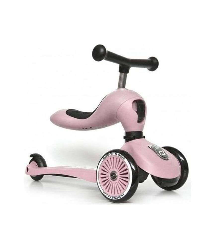 Scoot and Ride Trotinete 2 em 1 Highwaykick One Rosa Claro