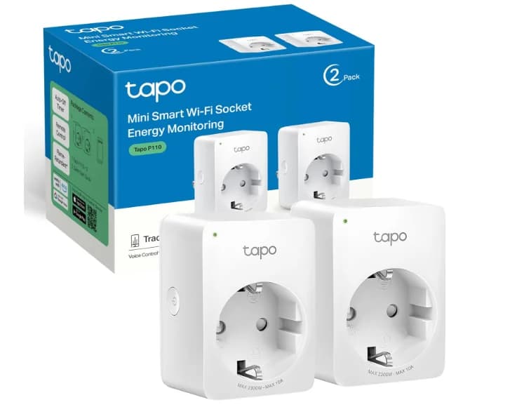 TP-Link Tapo P110 (2-Pack) — Tomada Inteligente Wi-Fi com Monitorização de Energia