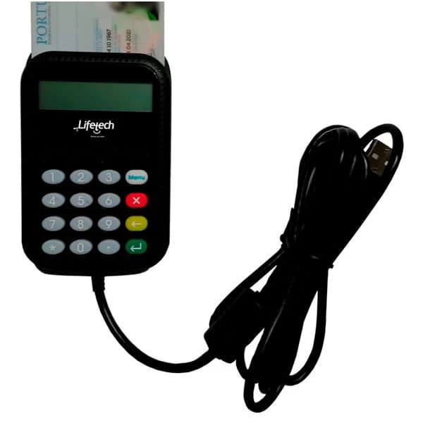 Lifetech Leitor de Cartões de Cidadão USB 2.0 com PINPAD Preto