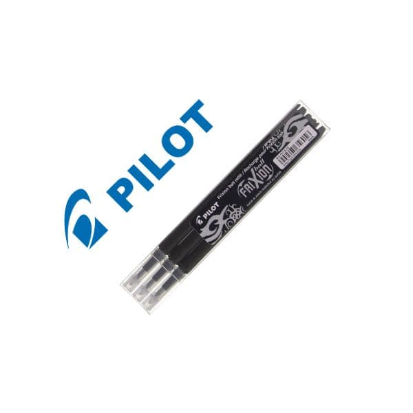 Pilot Recarga Esferográfica Clicker Frixion 0.4mm Preto 3 Un.