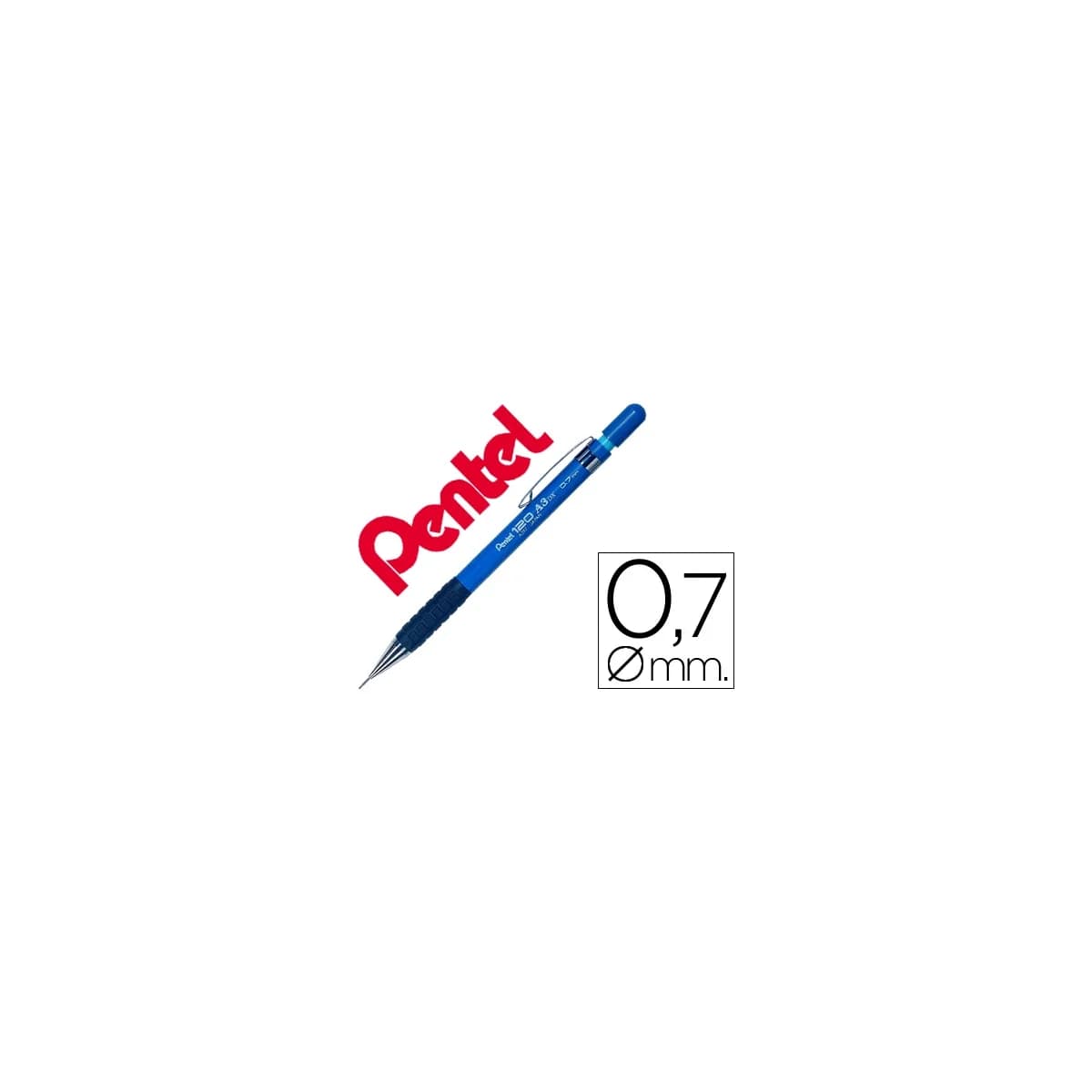 Lapiseira pentel a317 0,7 mm azul – 12 unidades