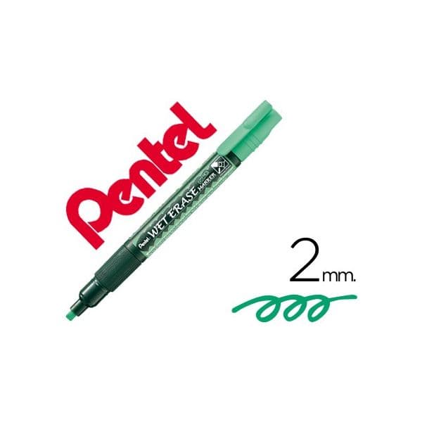 Pentel Marcador SMW26 Wet Erase Verde 12 unidades