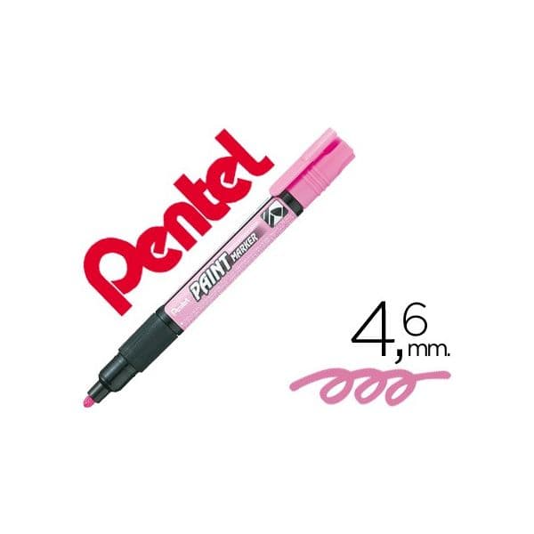 Pentel Marcador MMP20 Paint Vidro e Plástico Rosa 12 Unidades