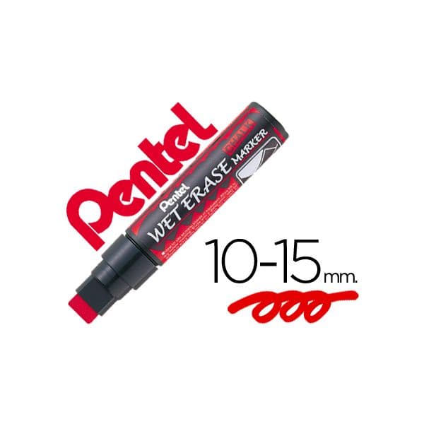 Pentel 12 un. Marcadores Wet Erase 56 Vermelho - SMW56-B