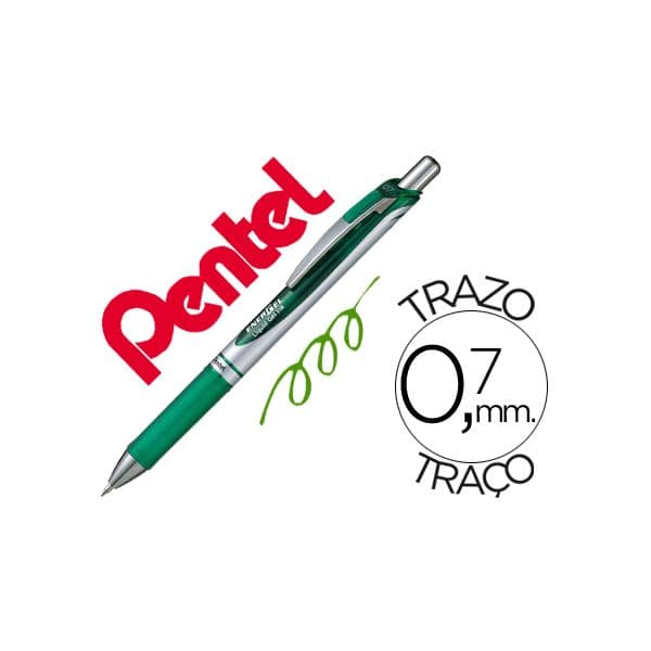 Pentel Roller BL77 0.7mm Energel Rectractil Verde 12un. - 45076