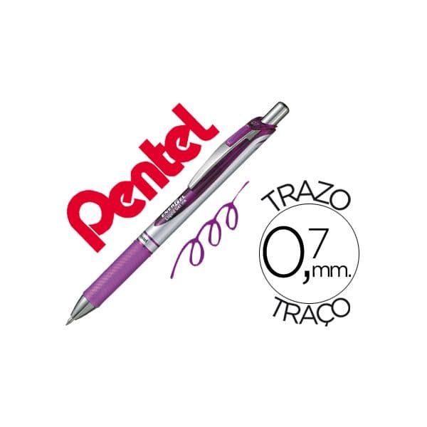 Pentel Roller BL77 0.7mm Energel Rectrátil Violeta 12un. - 45077