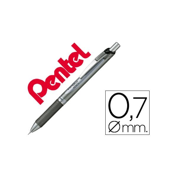 Pentel 12 un. Lapiseira PL77 0.7mm Preto - 4902506071125