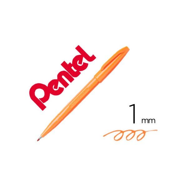 Pentel Caneta c/ Ponta de Fibra Sign Pen Laranja - OFF152519CE