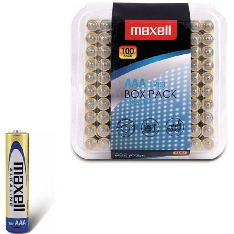 Maxell Pilha Alcalina AAA 100 Unidades