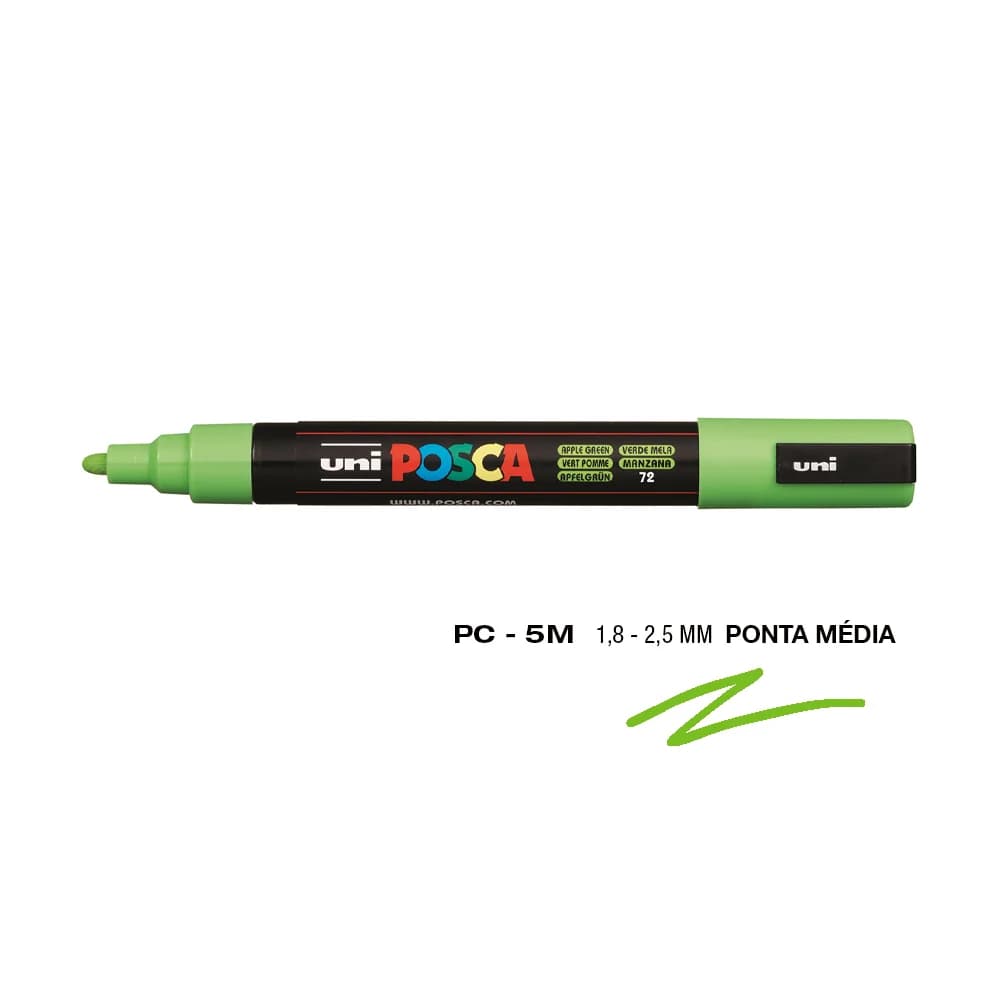Uniball Marcador Posca PC-5M Verde Maçã 1 Un.