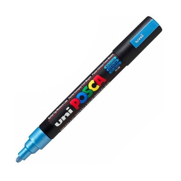 Uni Marcador Posca PC-5M Azul Metálico