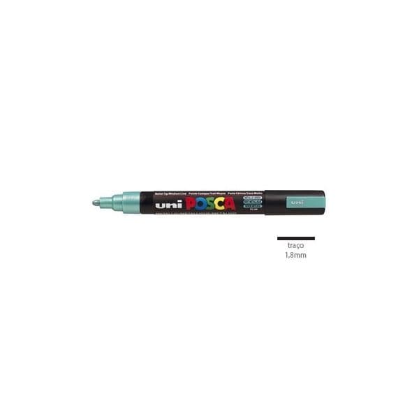 Uni Marcador Posca PC-5M Verde Metálico