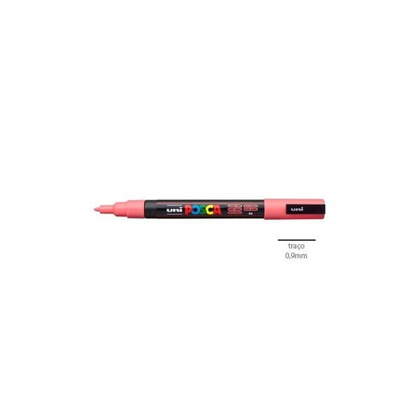 Pack 2 Marcador Uniball Posca PC 3M 0,9mm Rosa Coral (66) 1293331/UN