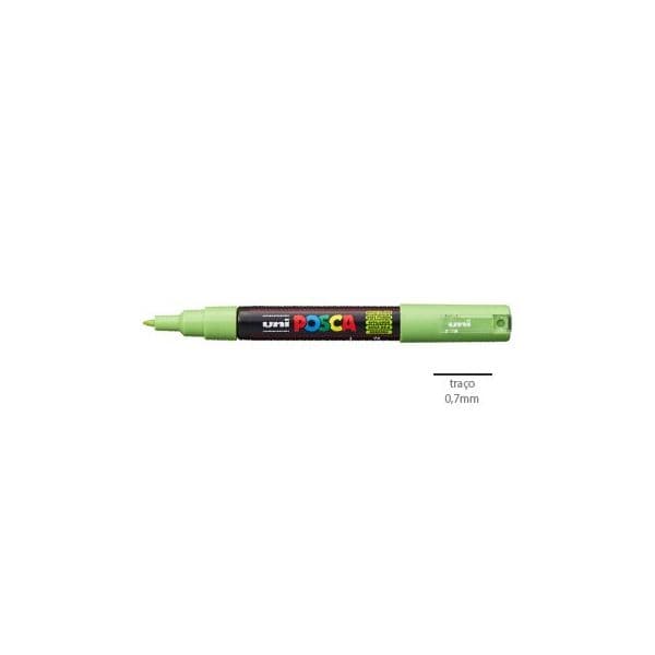 Pack 2 Marcador Uniball Posca PC 1M 0,7mm Verde Maçã (72) 1293318/UN - 1293318/UN