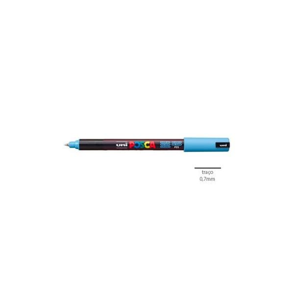 Pack 2 Marcador Uniball Posca PC 1MR 0,7mm Azul Glaciar (P33) 1293327/UN