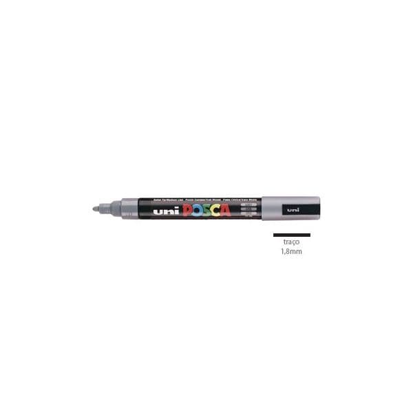 Pack Marcador Uniball Posca PC 5M 1,8mm Cinzento Prof (82) 1293342/UN 1 un