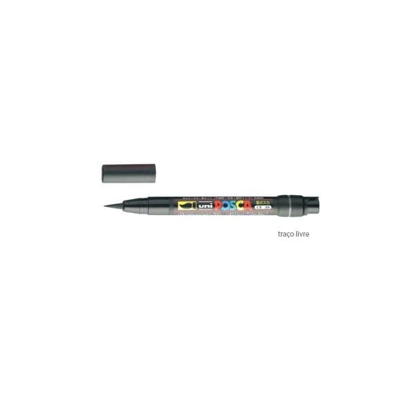 Uni Marcador Pincel Brush Posca PCF-350 Preto