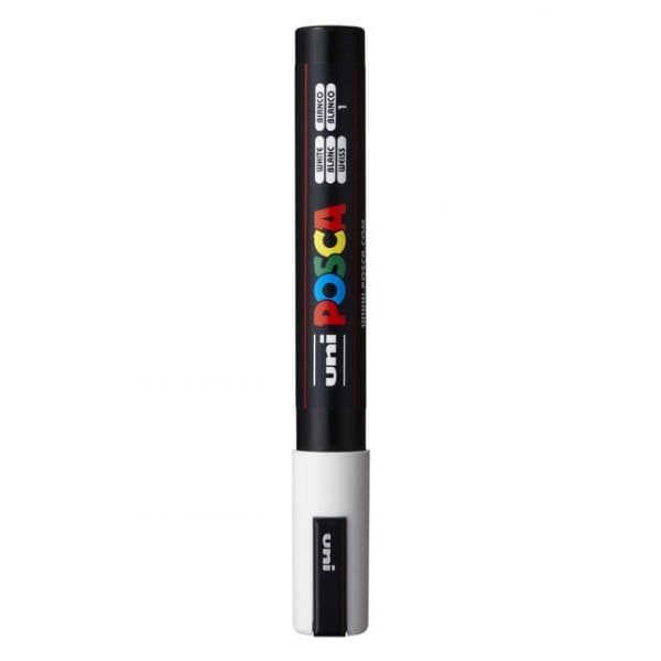 Uni Marcador Posca PC-5M 1.8mm Branco 1 Un.