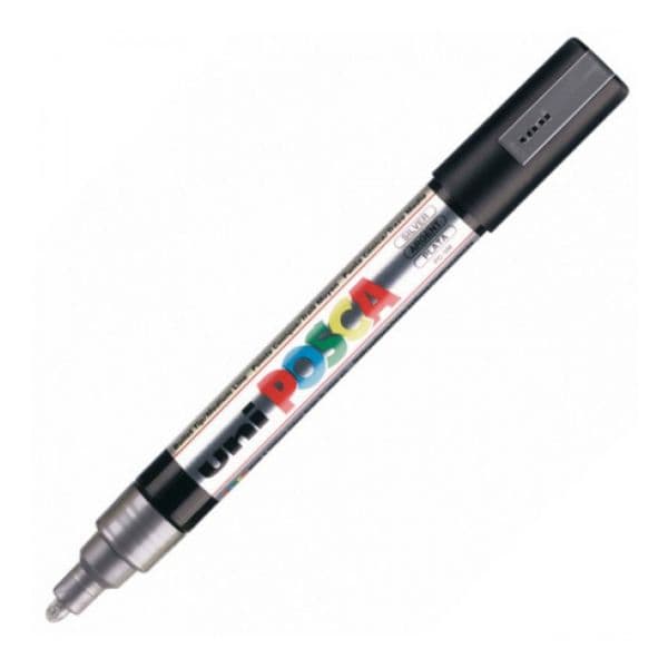 Uniball Marcador Posca PC-5M Prata 1 Un.