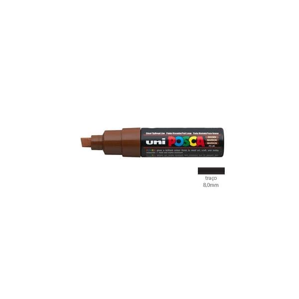 Uni Marcador Posca PC-8K Castanho