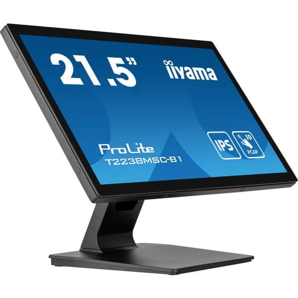 Monitor iiyama 21.5" ProLite T2238MSC-B1 Full HD 60Hz Tátil IPS Preto