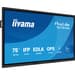 iiyama TE7515A-B1AG ecrã de sinalização Plasma interativo 190,5 cm (75") Wi-Fi 550 cd/m² 4K Ultra HD Preto Ecrã táctil Processador built-in Android