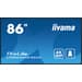 iiyama LH8664UHS-B2AG ecrã de sinalização Plasma digital 2,18 m (86") Wi-Fi 500 cd/m² 4K Ultra HD Preto Processador built-in Android 24/7
