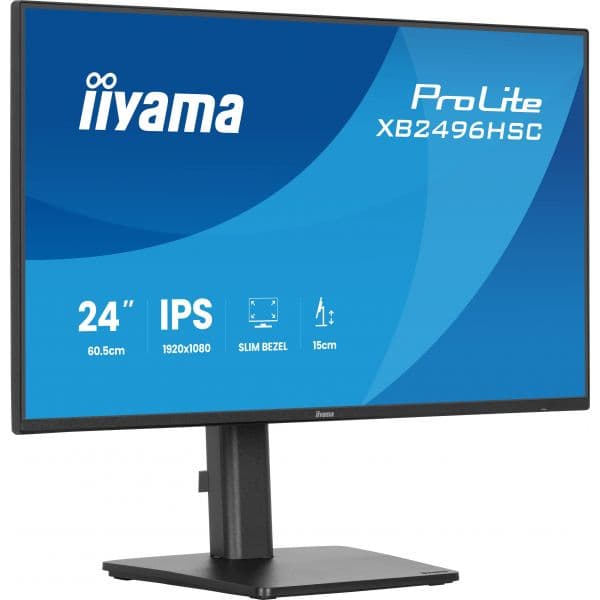 Monitor iiyama 24" ProLite XB2496HSC-B1 Full HD 144Hz IPS HDMI USB-C Altifalantes Preto