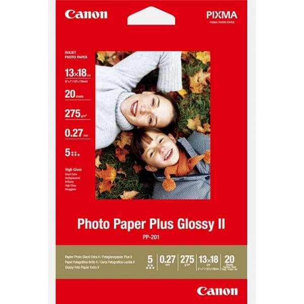 Canon Papel Foto PP-201 Plus Glossy II 265g 13x18cm 20 Folhas