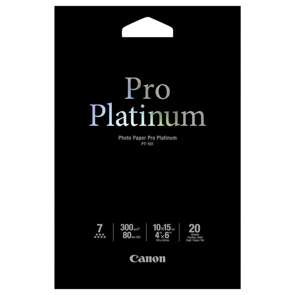 Canon Papel Fotográfico Pro Platinum PT-101 10x15 cm 20 Un.