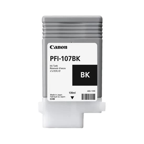Canon PFI107 Preto Cartucho de Tinta Original – PFI107BK/6705B001