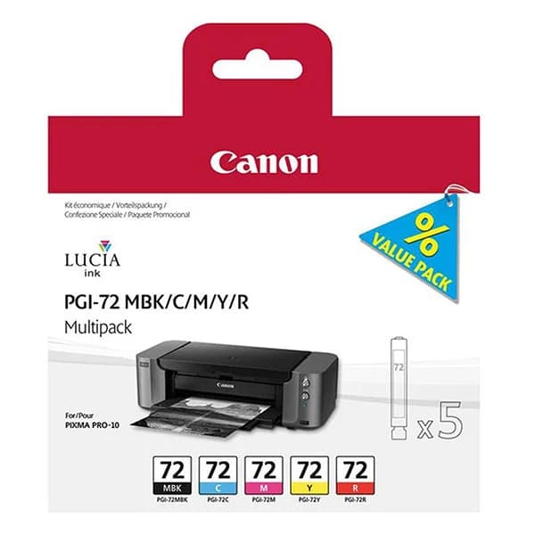 Tinteiro Canon PGI-72 MBK/C/M/Y/R Multipack